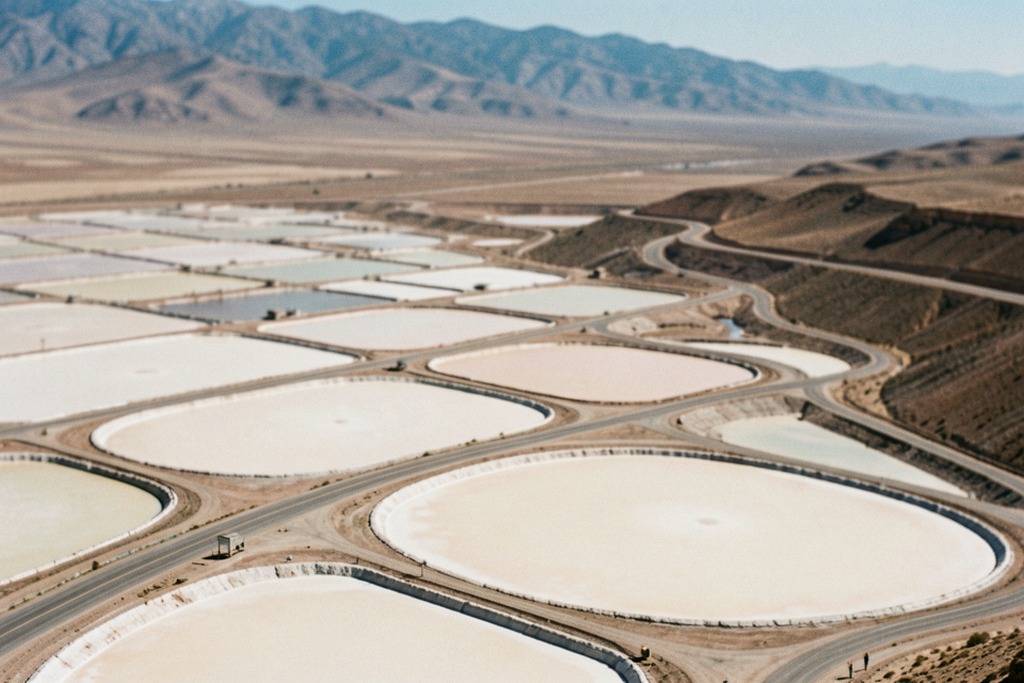 Lithium brine pools in Argentina's northwest